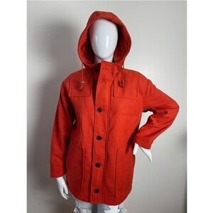 Orange Hooded Winter‎ Jacket Coat